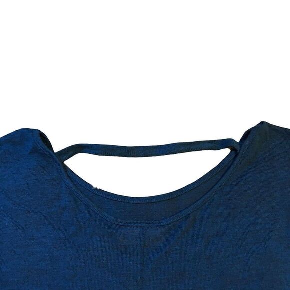 Bobbie Brooks Navy Blue Ruffle Short Sleeve Knit Top Plus Size 1X Tshirt Shirt - Picture 7 of 7